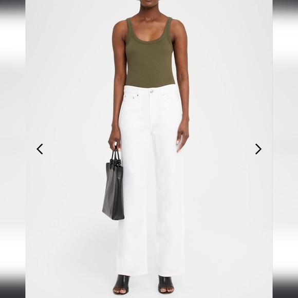 Rag&Bone Women's FeatherWeight Logan Denim Jeans In Optic White Size: 26